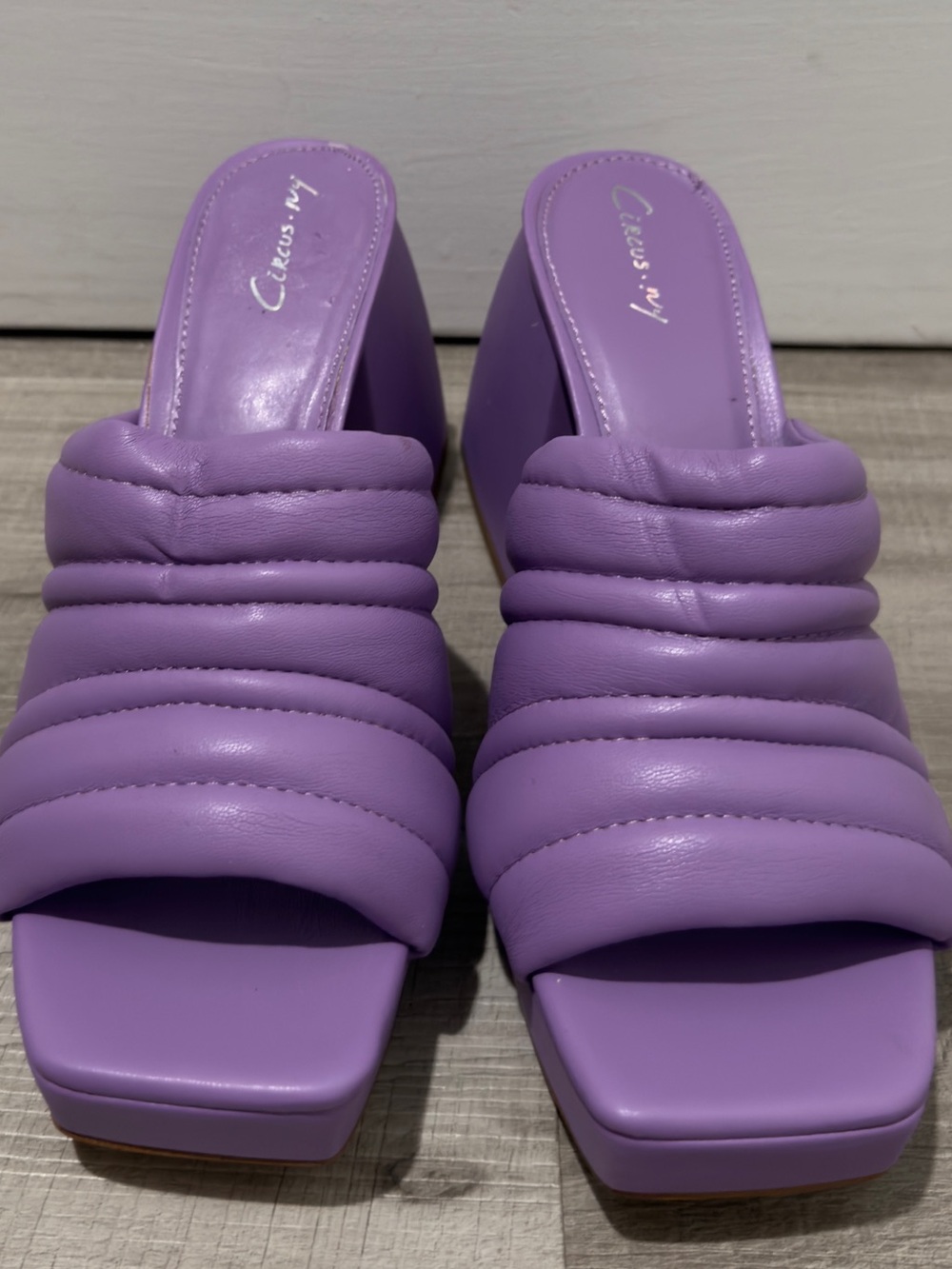 Circus by Sam Edelman Lavender Quilted Wedge Mules